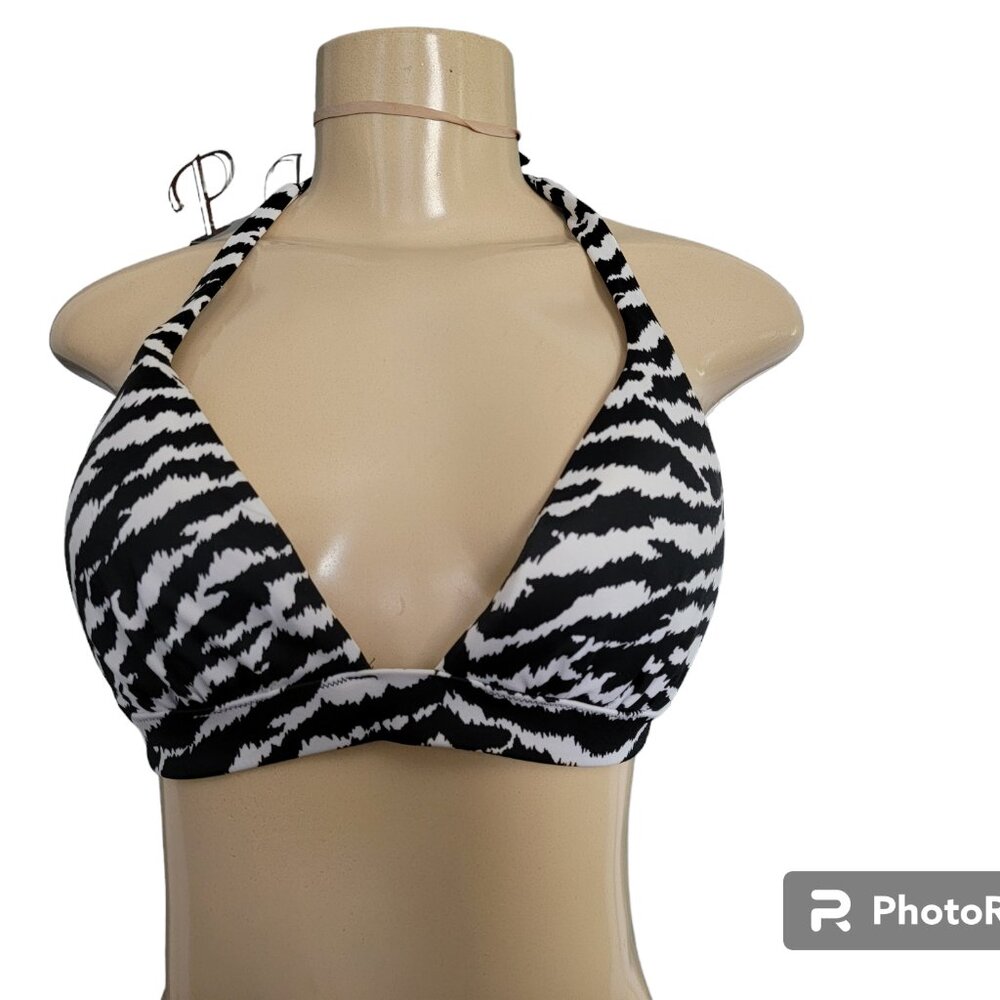 Victoria's Secret Zebra Print Halter Bikini Top